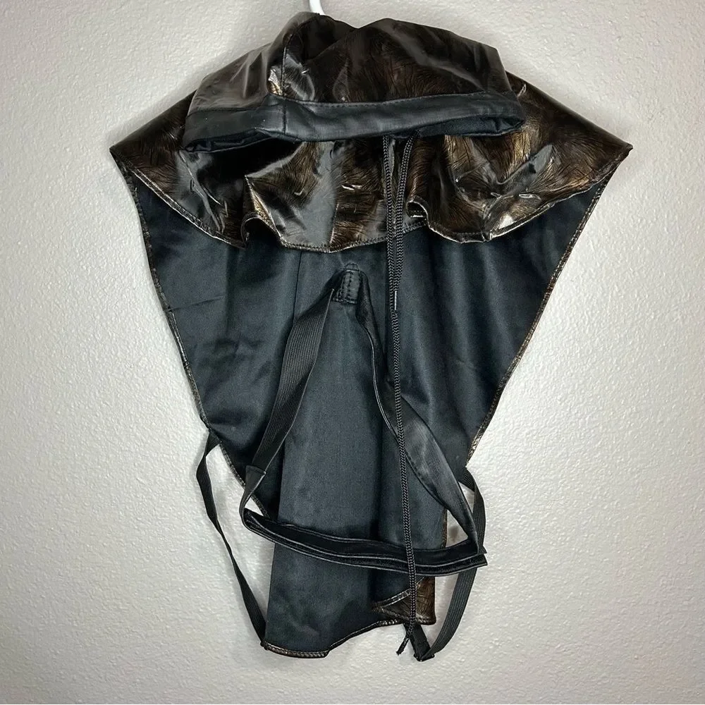 Doggiduds black & brown dog rain poncho size medium